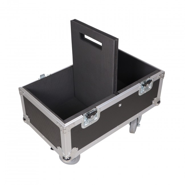 ATA Dual Speaker Flight Case For 2x QSC K8 Series Subwoofer Speakers with 4 in. Casters